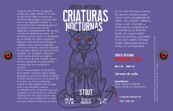 Criaturas Nocturnas Stout lata 473 cc - Birrava